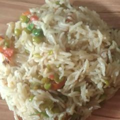 A picture of Matar pulao.