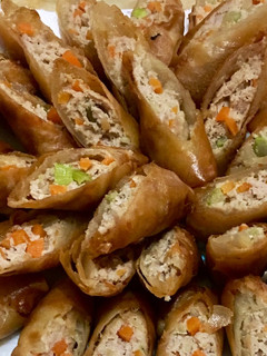 A picture of Cheat Day Crispy pork spring rolls.