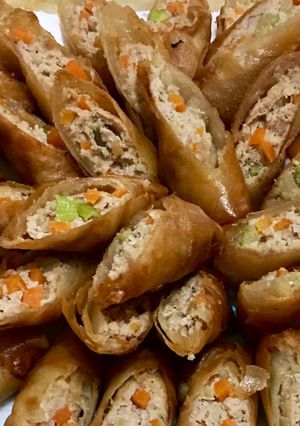 A picture of Cheat Day Crispy pork spring rolls.