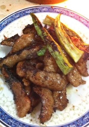 Hình của món Vú Heo Nướng Chao.