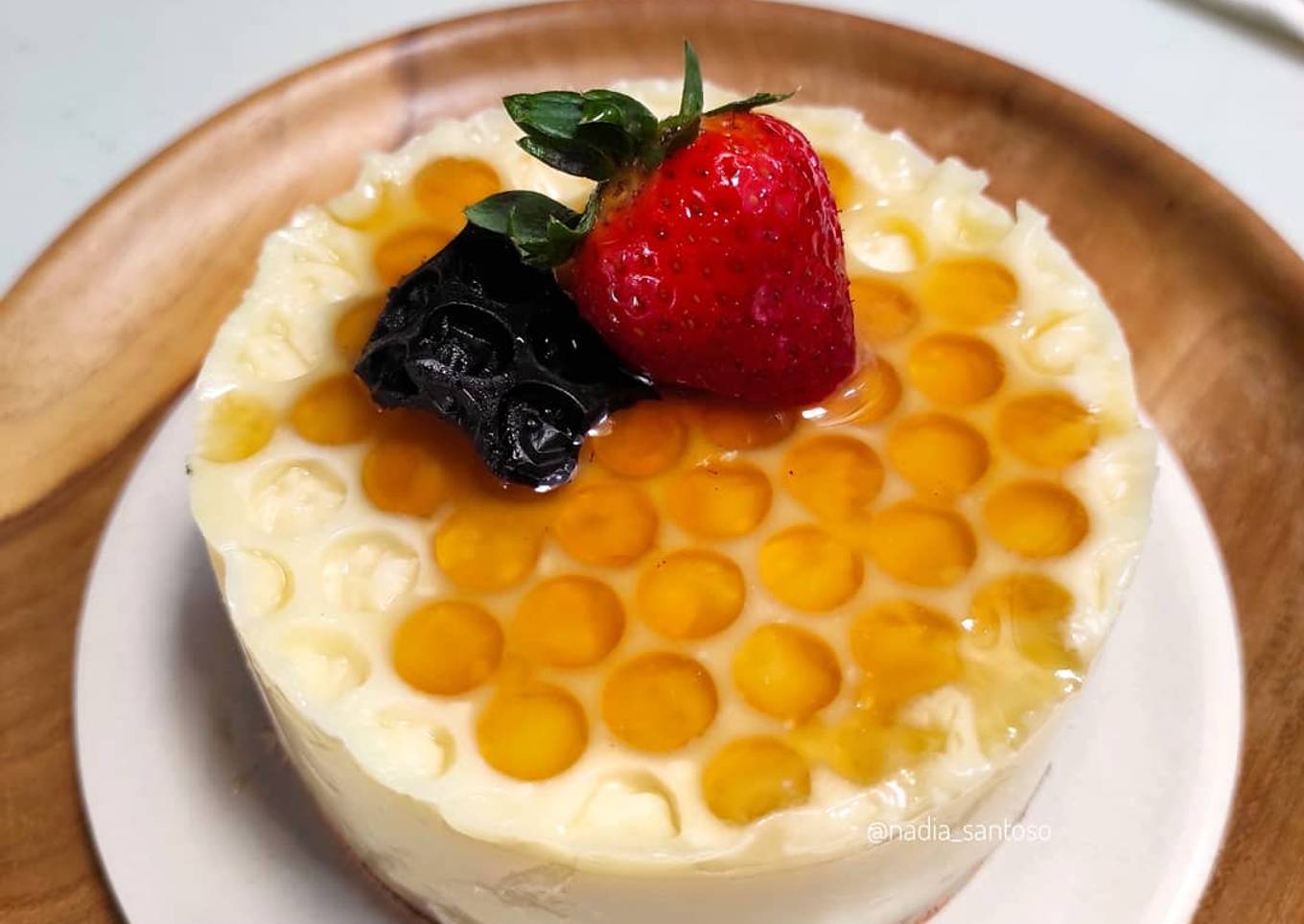 Honey cheese cake pudding