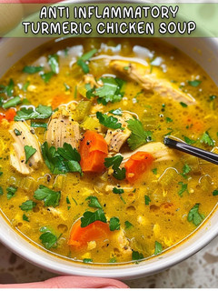 A picture of Turmeric chicken soup.