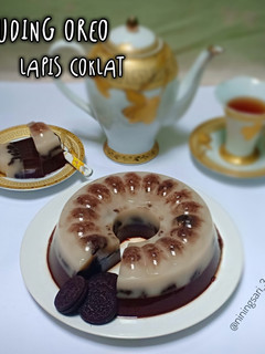 Foto resep Puding Oreo Lapis Coklat