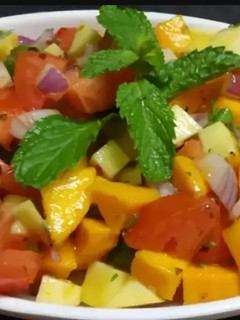A picture of Totapuri mango salsa.