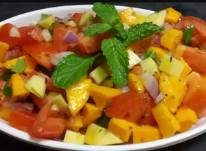 A picture of Totapuri mango salsa.