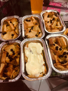 Foto resep Puding roti with custard vla