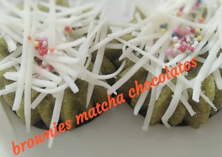Bagaimana Menyiapkan Brownies kukus chocolatos matcha 🤤🤤 yang Enak