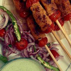 A picture of Turkish style chicken kebabs /Eid Mubarak.