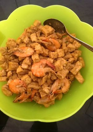 Foto resep Tumis udang tahu tempe