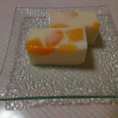 A picture of Fruit Packed Milk Kanten Jelly.