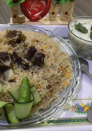 A picture of Beef Yakhni Pulao.