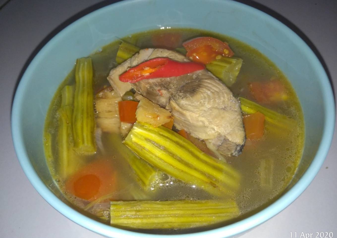 Asem-asem Pindang tongkol sayur Klentang (bunga kelor)