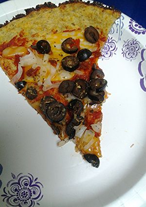 A picture of Pizza, low carb.