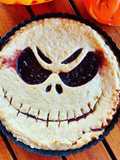 Crostata con frolla senza uova Jackson skellington ai mirtilli