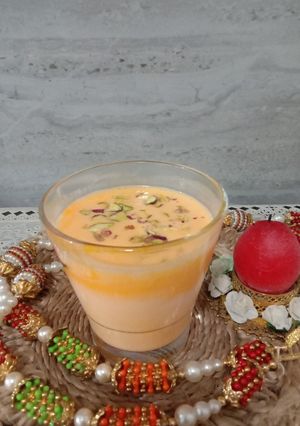 A picture of Kesar lassi.