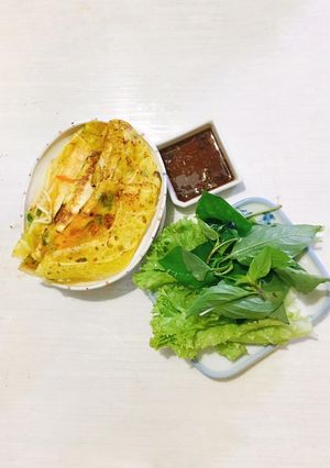 Hình của món Bánh xèo chay.