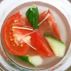A picture of Using Leftovers for Tomato Mul (Water) Kimchi.