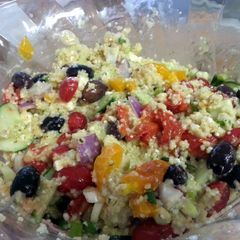 A picture of Roasted Pepper Greek Salad.