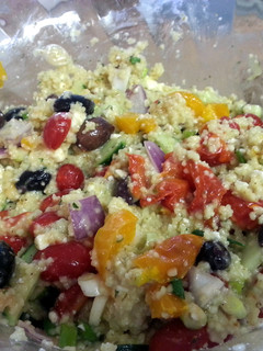 A picture of Roasted Pepper Greek Salad.