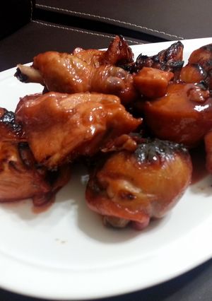 A picture of Baked Chicken In Chinese BBQ Sauce ( Char Siew ).