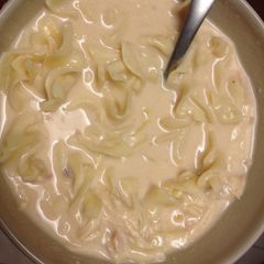 A picture of BBQ Buffalo Chicken Soup.