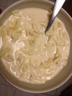 A picture of BBQ Buffalo Chicken Soup.