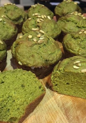 A picture of Healthy Matcha Muffins.