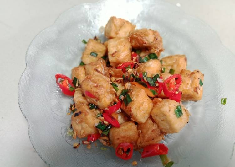 Tahu cabai garam ala cafe