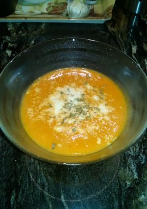 A picture of Butternut squash soup.