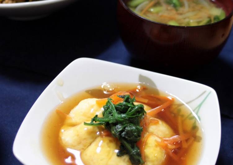 Fluffy Microwaved Canned Crabmeat and Tofu Bundles