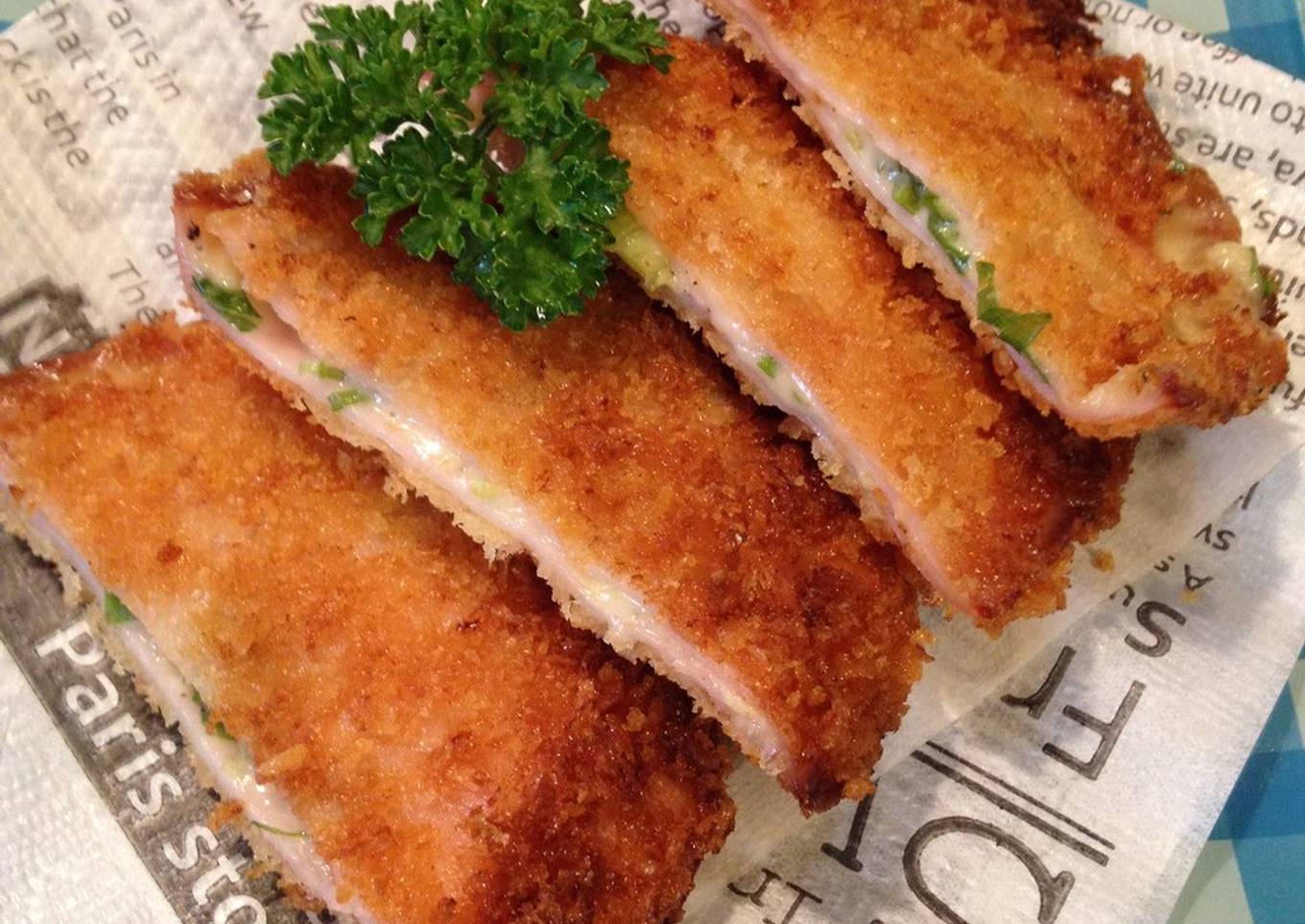 Ham Cutlets with Cheese