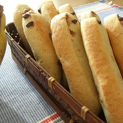 A picture of Chocolate Banana Stick Bread Rolls.