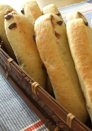 A picture of Chocolate Banana Stick Bread Rolls.