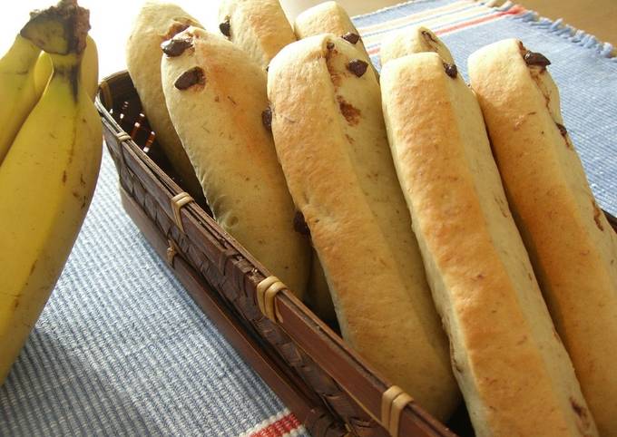 Recipe of Super Quick Chocolate Banana Stick Bread Rolls