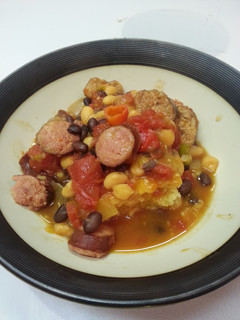 A picture of Crockpot Sausage and Beans.