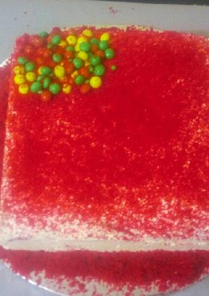 A picture of #Redvelvet cake.