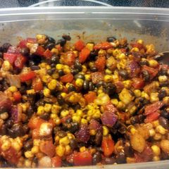 A picture of Mind blowing black bean corn salsa.