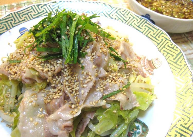 Recipe of Speedy Spicy Bukkake Pon - Pan-Steamed Layered Pork and Vegetables