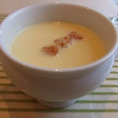 A picture of Corn Soup Made with Soy Milk.