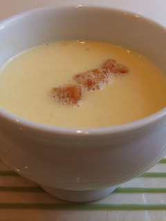 A picture of Corn Soup Made with Soy Milk.