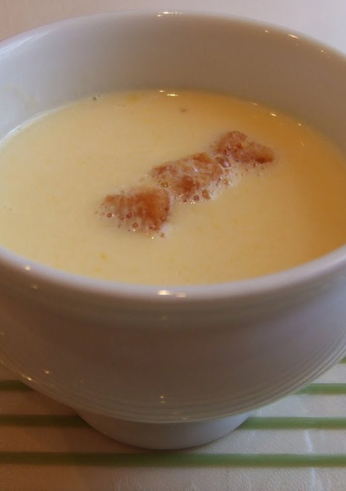 A picture of Corn Soup Made with Soy Milk.