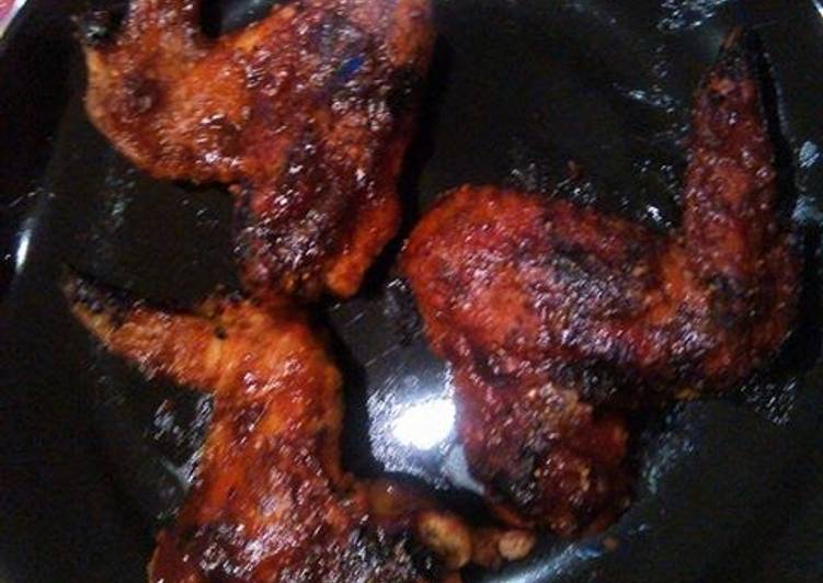 Step-by-Step Guide to Cooking Sticky but crunchy honey, pineapple,BBQ wings. Yummy