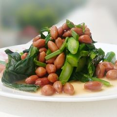 A picture of Chinese Broccoli with Canned Braised Peanut.