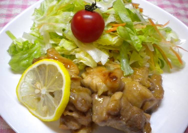 Recipe of Homemade Pan-fried Chicken Thigh with Honey and Lemon Juice