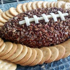 A picture of Bacon Ranch Football Cheese Ball.