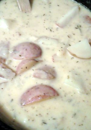 A picture of (Crock Pot) Cheese Potato Soup.
