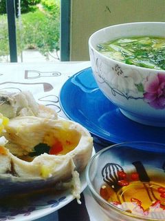 Hình của món Canh chua cá diêu hồng.