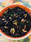 Riso venere con zucchine e gamberetti