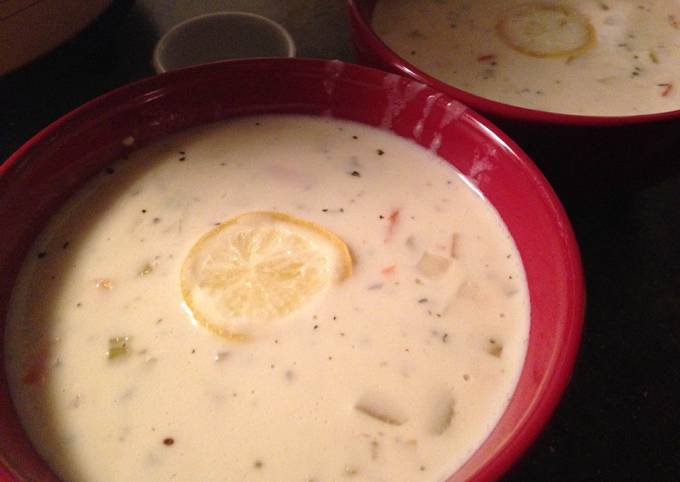 Steps to Make Perfect Kandi&#39;s Cream of Lemon Chicken Soup (crockpot)