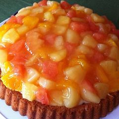 A picture of German Dessert: Orange & Grapefruit Tart.